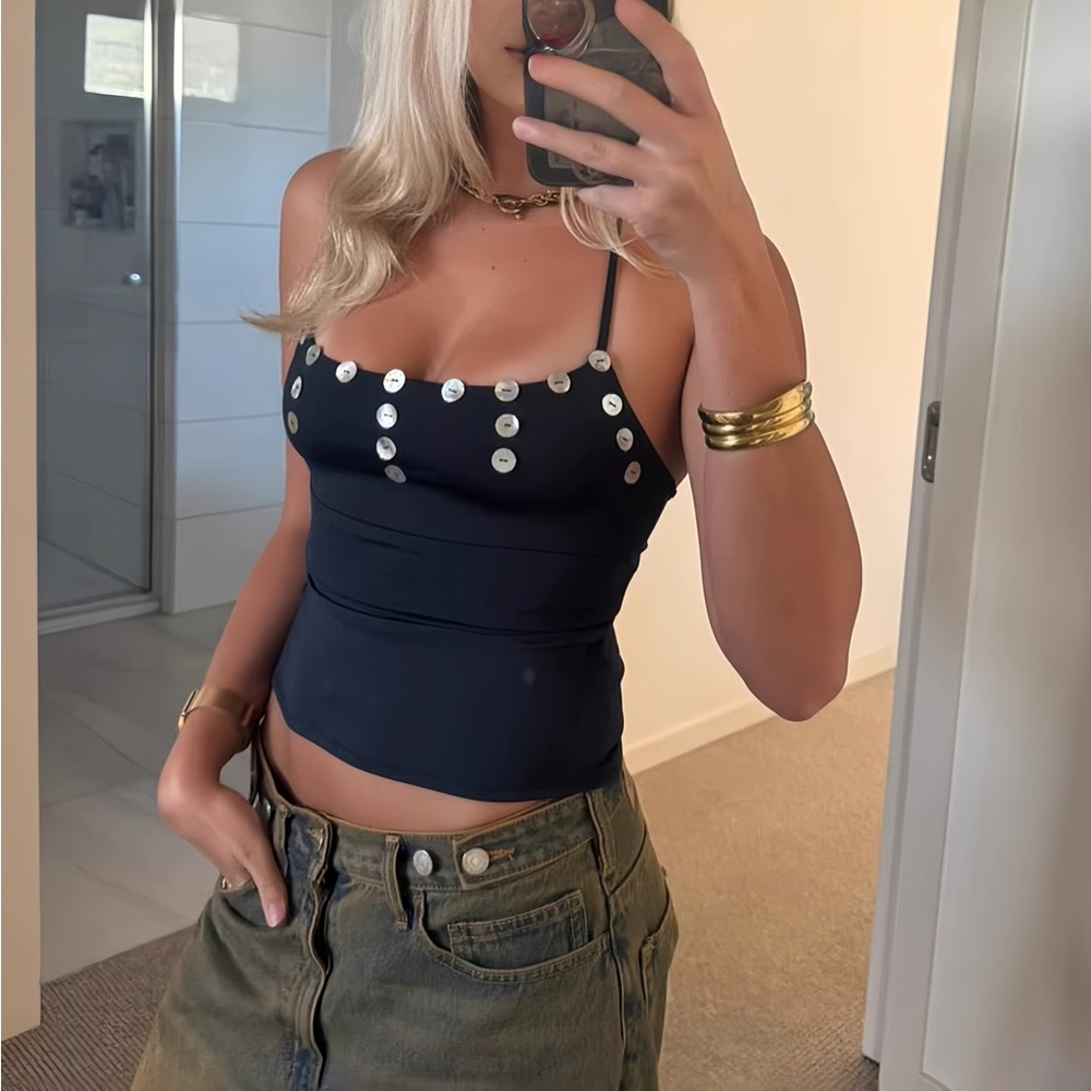 Ins-style American-style hot girl tank top